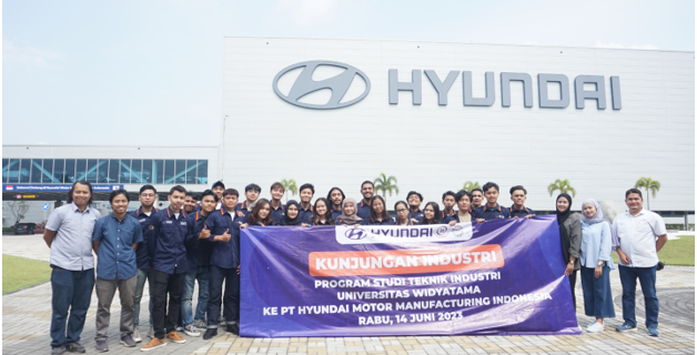 Peserta Kunjungan Industri Prodi Teknik Industri ke Hyundai Motor Manufacturing Indonesia (Foto: Tim HMMI).